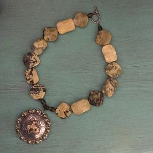 Green Bronc chunky necklace